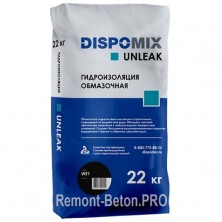 DISPOMIX Unleak WE1 гидроизоляция обмазочная эластичная, 22 кг
